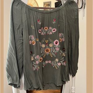 Floral Peasant Top